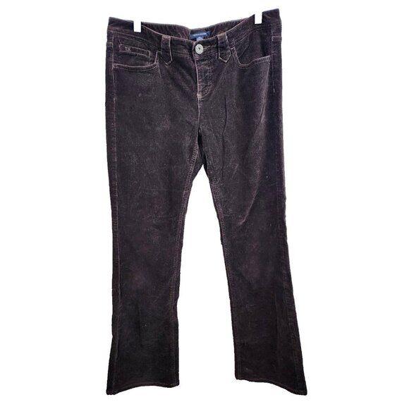 Tommy Hilfiger Womens Corduroy Boot Cut Pants Size 10 Long Brown Mid Rise Y2K - Picture 1 of 6